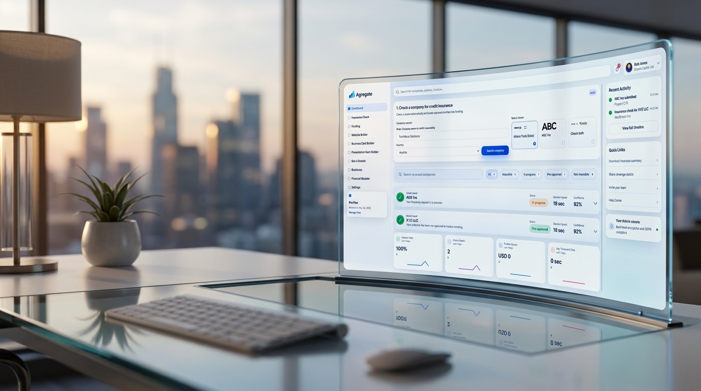Agregate dashboard customer insurability selection screen