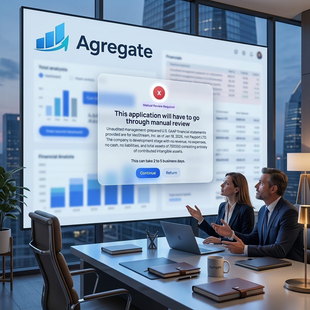 Premium Agregate dashboard overview showing buyer search and funding status cards