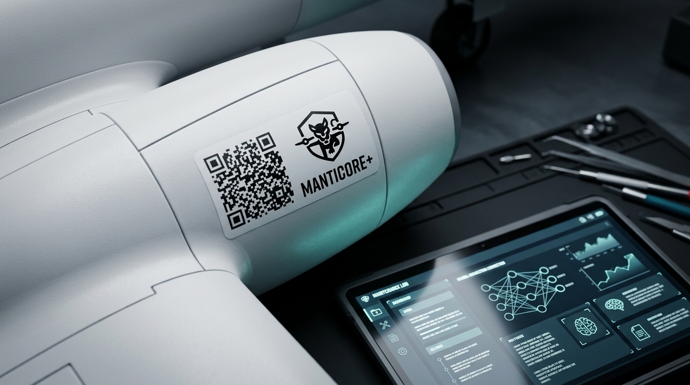 QR-code traceability and AI-supported drone maintenance record interface